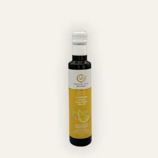 Extra Natives Olivenöl mit Zitrone & Knoblauch aus MESSOLONGHI – 250 ml
